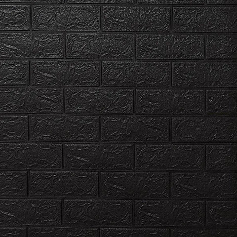 AUTOCOLLANT-MURAL-IMITATION-BRIQUE-NOIR