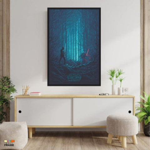 Décoration Murale - Le Réveil De La Force Bleu-pouf