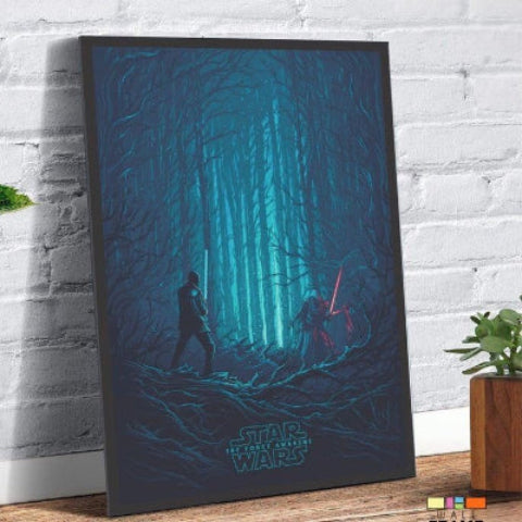 Décoration Murale - Le Réveil De La Force Bleu-wars