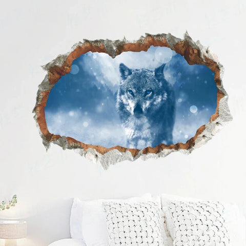 Decoration Murale Loup coussin