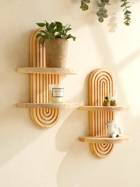 Etagere-murale-bois-boho-plante