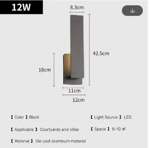 applique-murale-exterieur-villa-12W