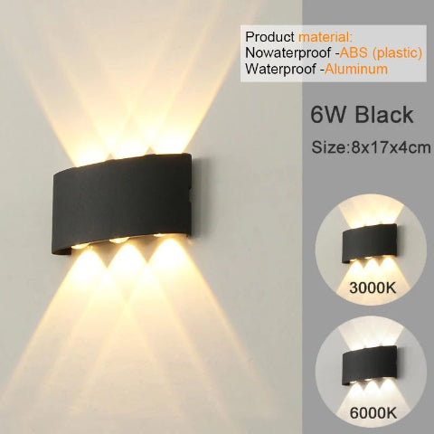 applique-murale-led-6w-noir-aluminum
