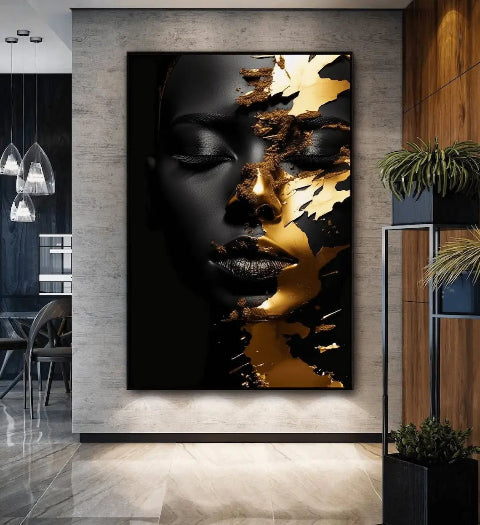 decoration-murale-femme-africaine-fleure