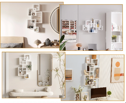 etagere-en-bois-cube-miroir