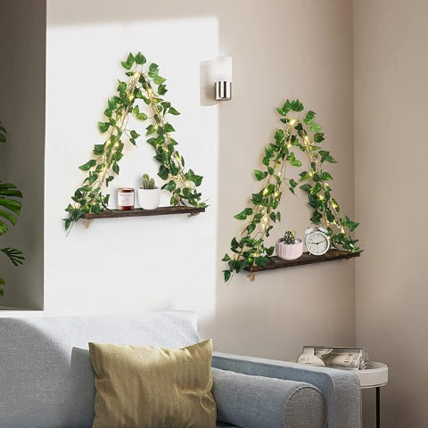 etagere-murale-bois-feuilles-suspendus-canape