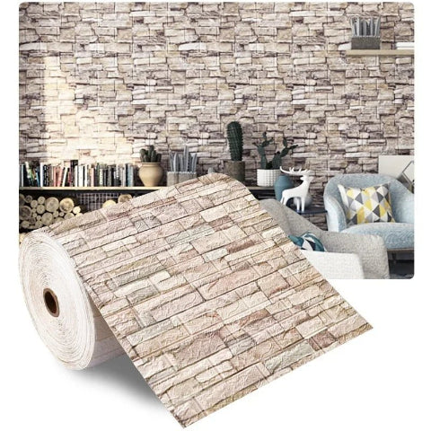 AUTOCOLLANT-MURAL-IMITATION-PIERRE-BEIGE