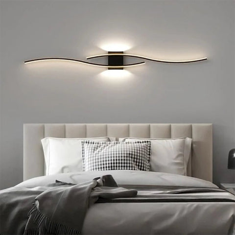Applique murale LED design courbe chambre