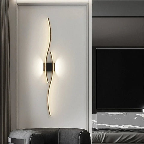 Applique murale LED design courbe salon