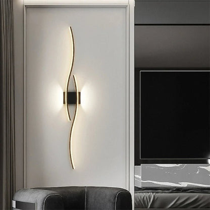 Applique murale LED design courbe salon