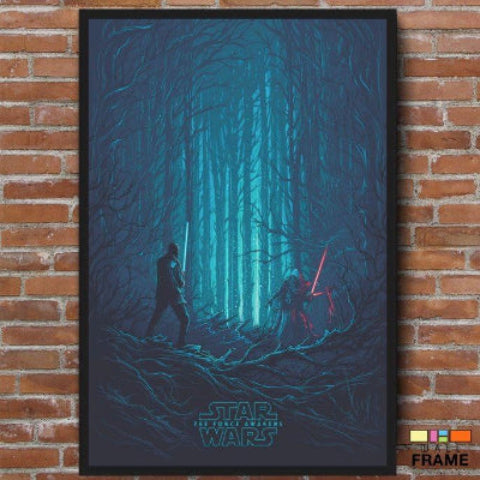 Décoration Murale - Le Réveil De La Force Bleu-mure