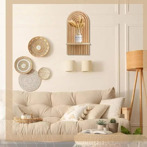 Etagere murale bois boho bureau