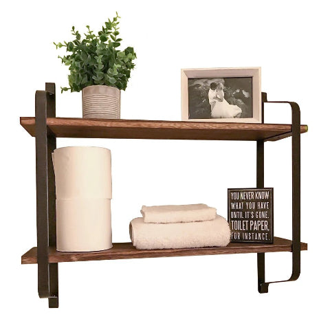 Etagere murale bois flottante cadre