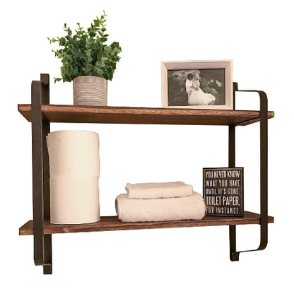 Etagere murale bois flottante cadre
