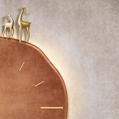 HORLOGE-MURALE-LUMINEUSE-DE-CERF