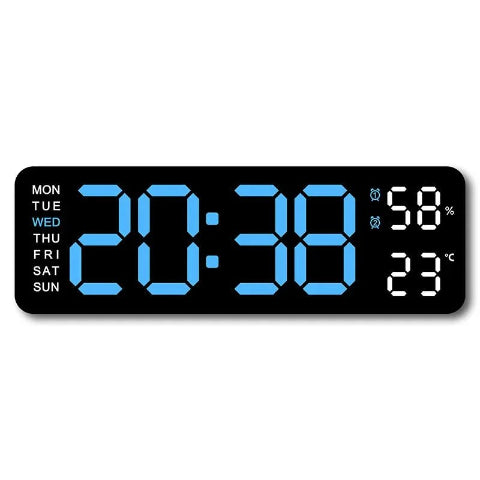 HORLOGE-MURALE-ORIGINALE-LUMINEUSE-BLEU