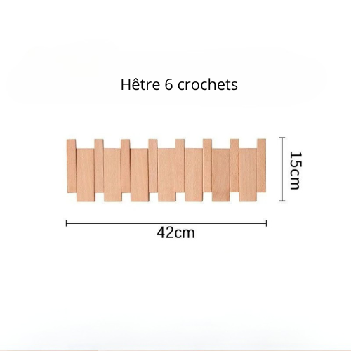 ETAGERE MURALE BOIS / PORTE MANTEAU