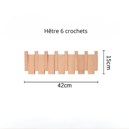 ETAGERE MURALE BOIS / PORTE MANTEAU