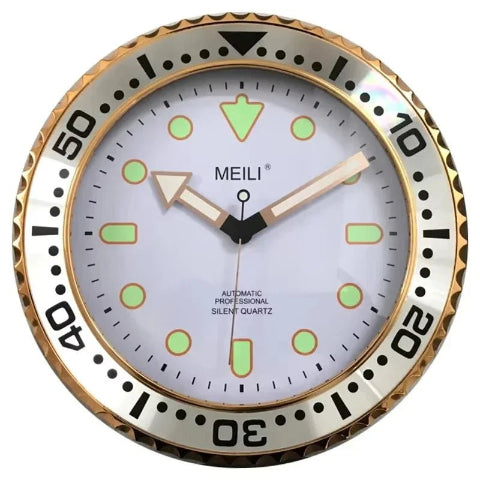 Horloge murale luxe doree