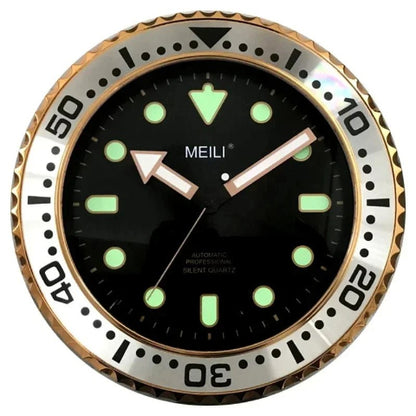 Horloge murale luxe metal