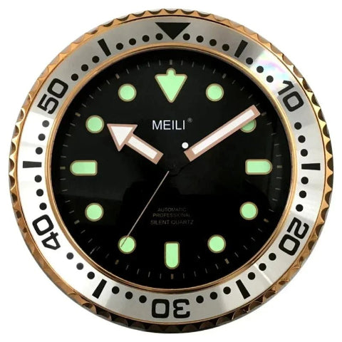 Horloge murale luxe metal