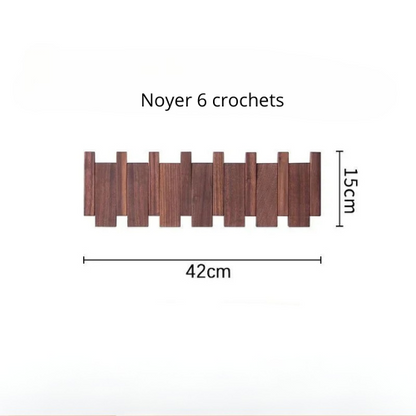 ETAGERE MURALE BOIS / PORTE MANTEAU