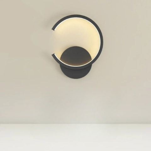 applique-murale-salon-cercle-noir