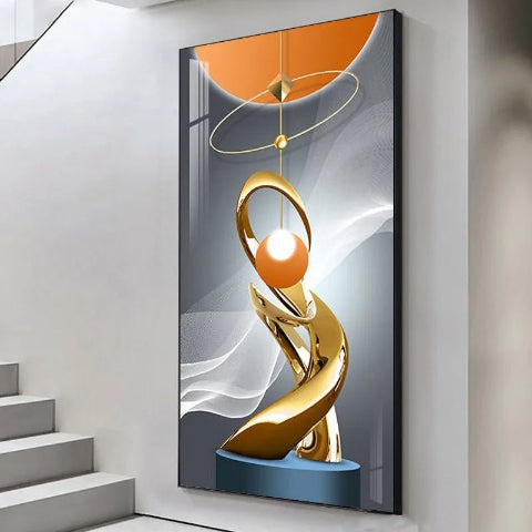 decoration-murale-geometrie-abstraite-dore