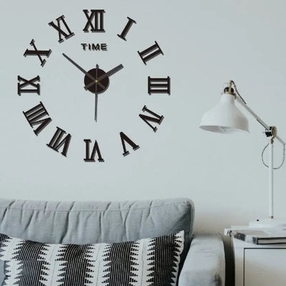 horloge-murale-chiffre-romain-noir-lampe