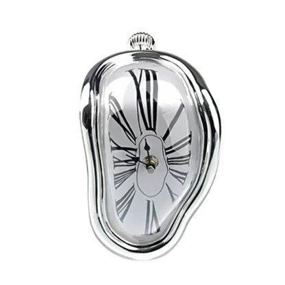 horloge-murale-deforme-fondante-argent