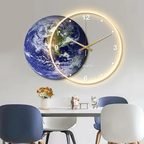horloge-murale-la-terre-de-luxe-chaise